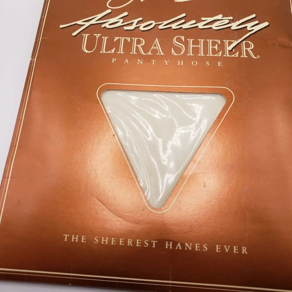 New In Packaging 1995 Hanes Hosiery Absolutely Sheer Control Top Pearl Panty Hos